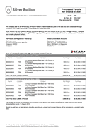 Invoice Listing Parcels Attesting Ownership