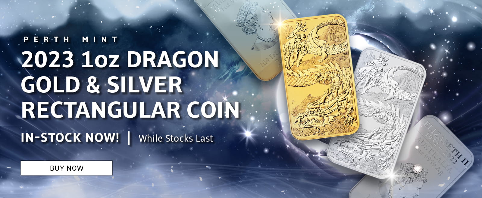 Perth Mint 2023 1 oz Dragon Gold & Silver Rectangular Coin