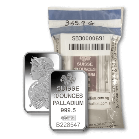 A sample palladium parcel