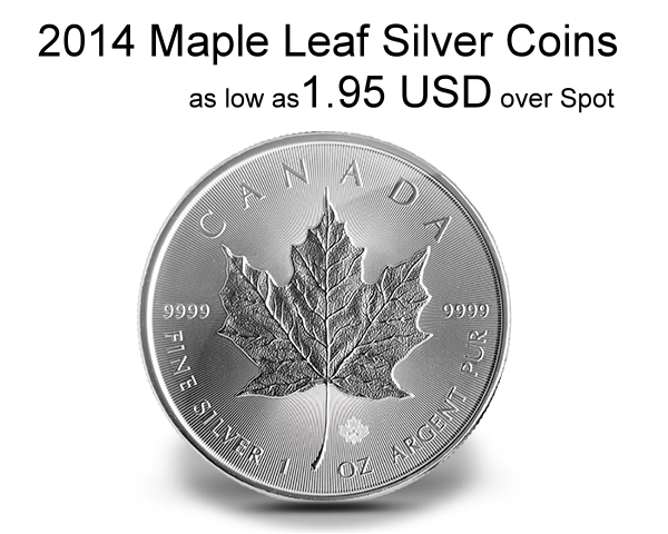 ><br /><br /><br />Until September 30th Silver Maple Leafs are on special as low as 1.95 USD over spot