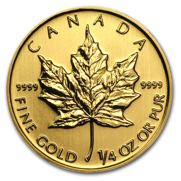 2013 QUARTER oz Canada Maple Leaf .9999 Gold Coin BU