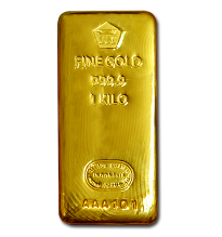 Gold 1 kg Logam Mulia Cast Bar | Silver Bullion