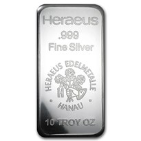 Heraeus Silver Minted Bar - 10 oz