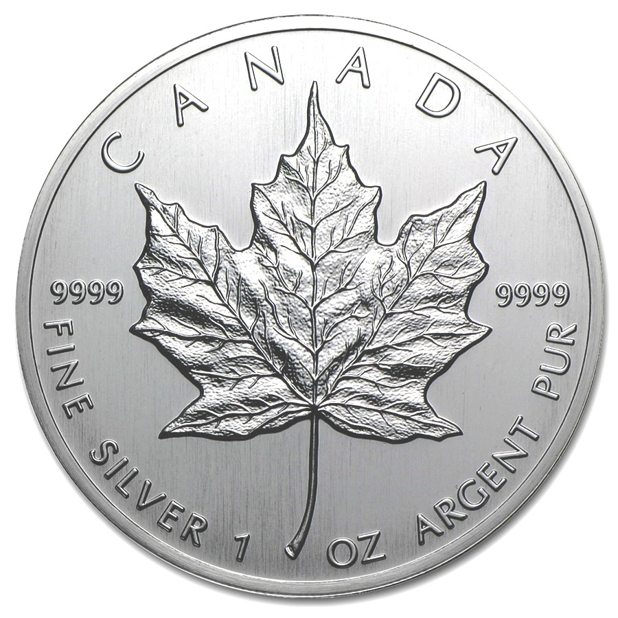 Silver Coin Canadian Maple Leaf 1989 1 oz Silver Bullion