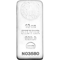 Nadir Silver Cast Bar - 10 oz