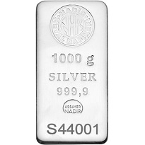 Nadir Silver Cast Bar - 1 kg