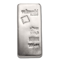Valcambi Suisse Silver Cast Bar - 100 oz