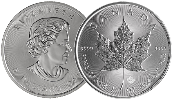 Silver Coin Canadian Maple Leaf 16 1 Oz Silver Bullion